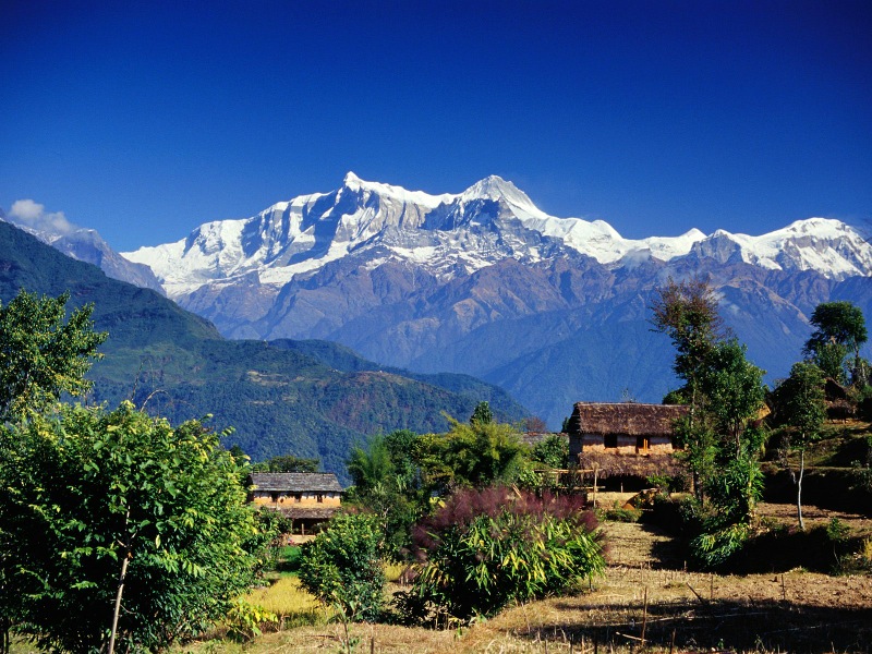 Village in Gandaki, Annapurna Range, Nepal